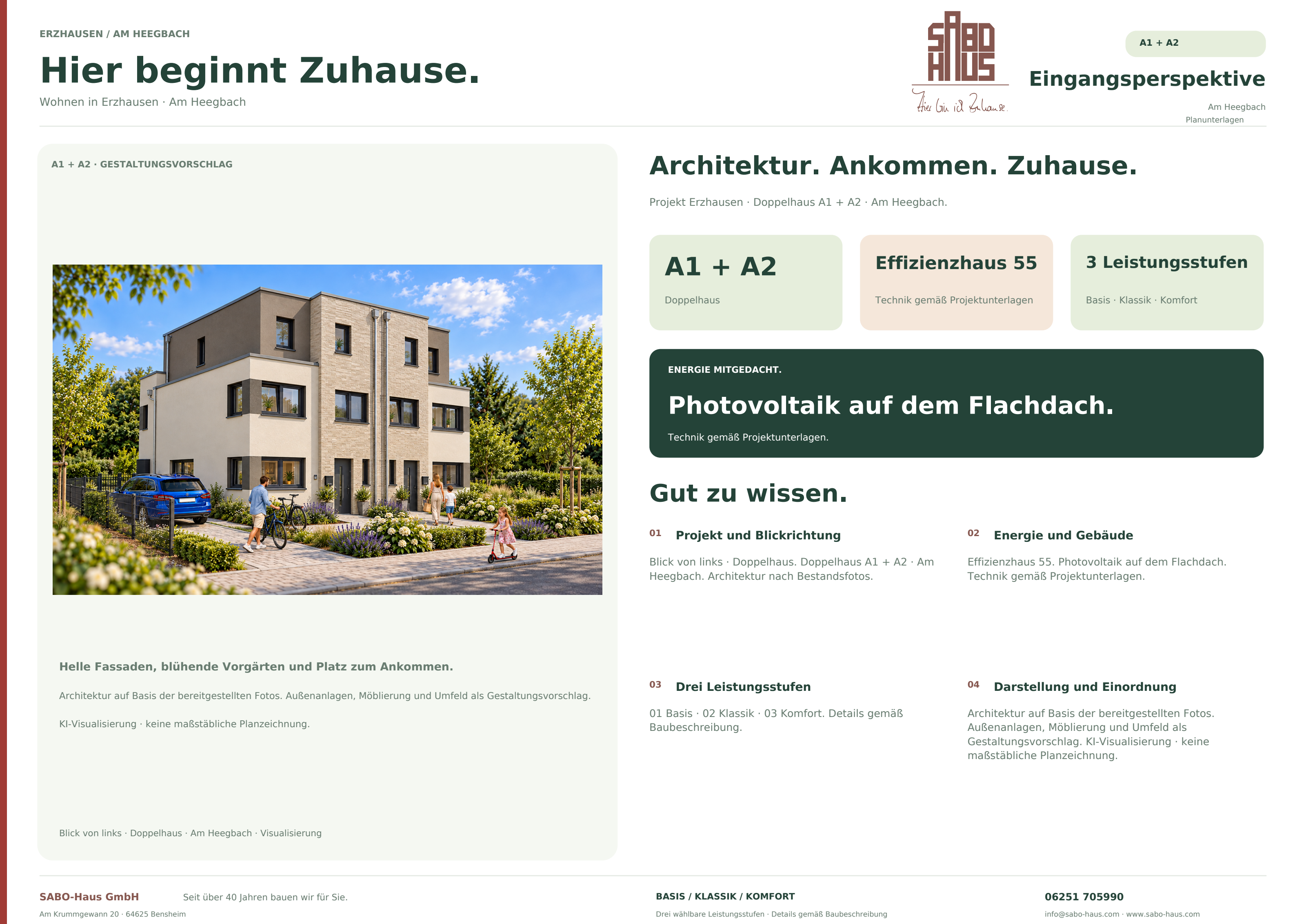 Eingangsseite von links · A1 und A2 · Planblatt · Seite 1