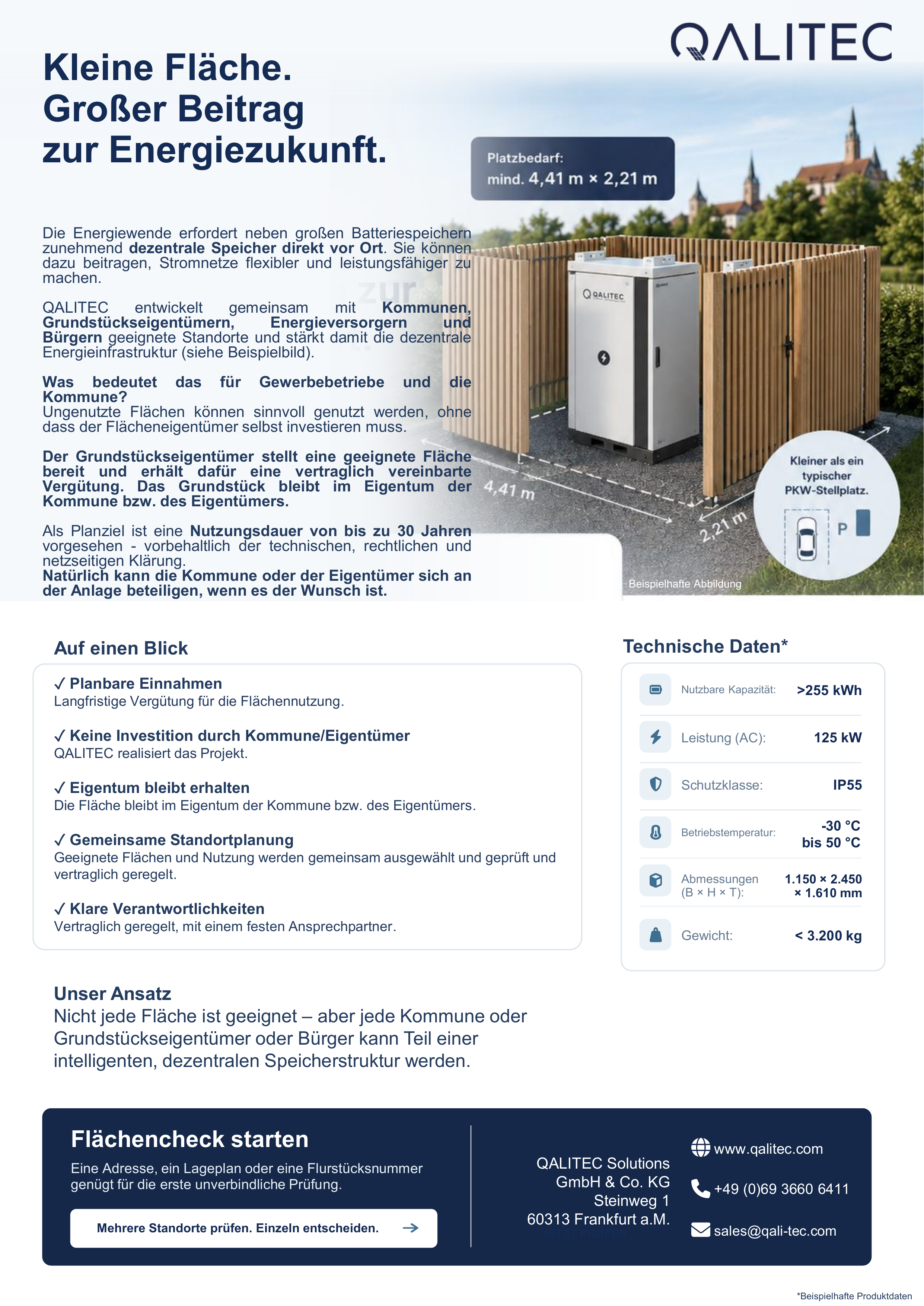 QALITEC · BESS OnePager · Seite 1