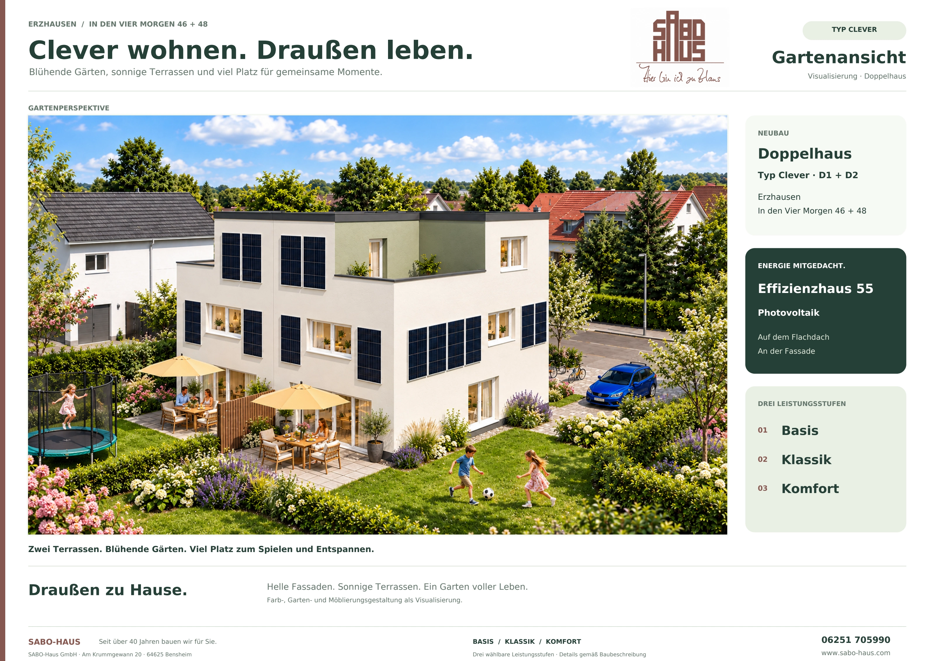 Gartenansicht D1/D2