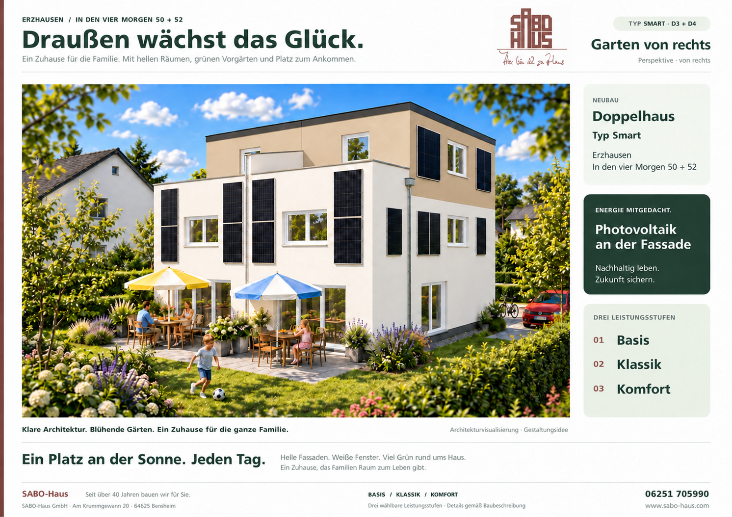Garten von rechts D3/D4 – Draußen wächst das Glück.