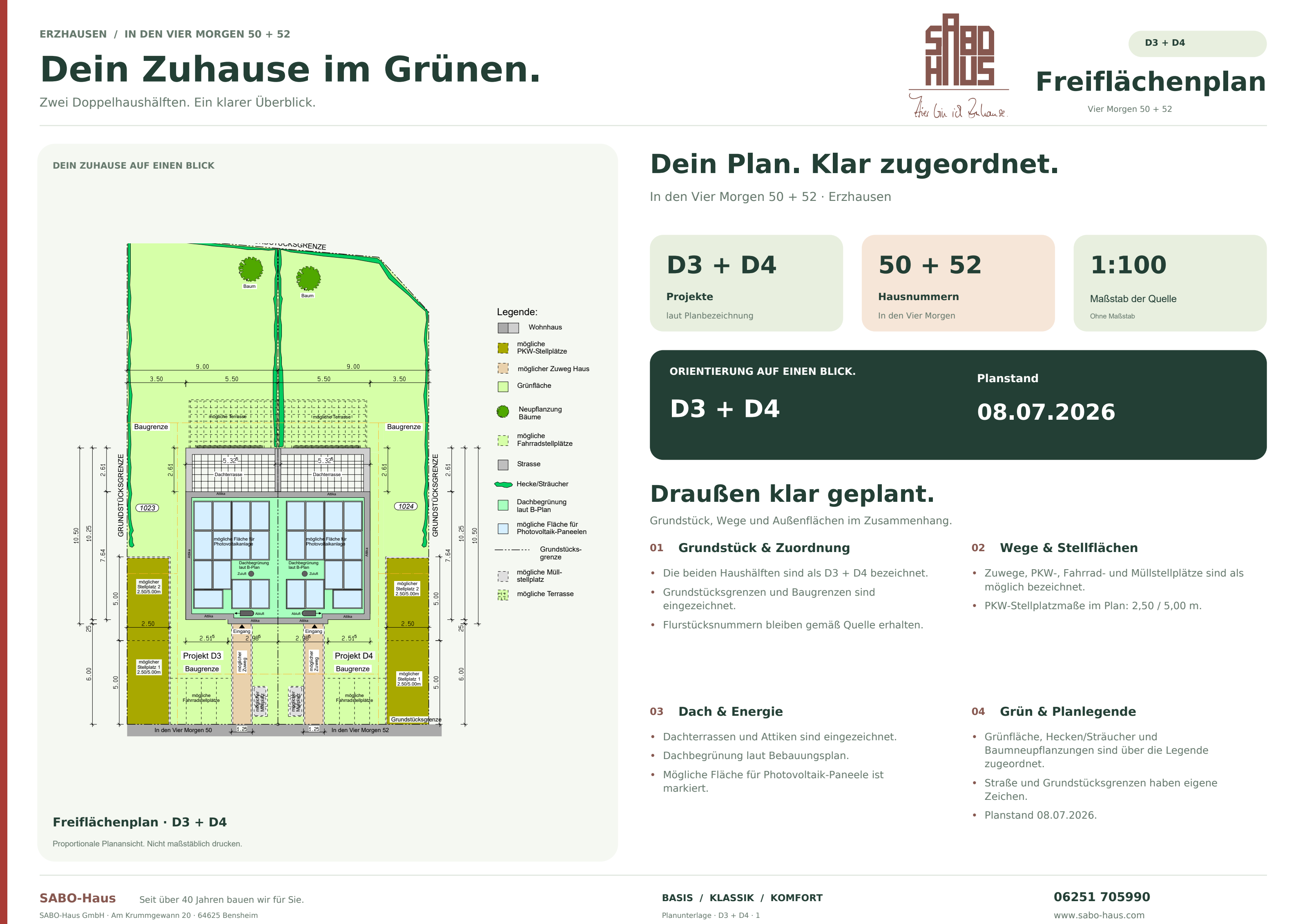Freiflächenplan D3/D4